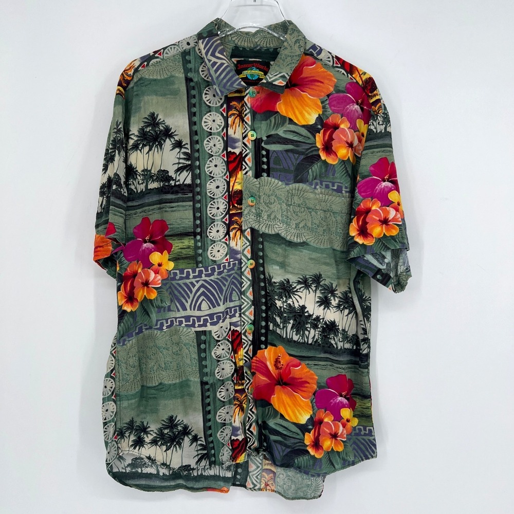 Vtg Jams World Shirt Mens L 30th Anniversary Collectors Edition Floral Hawaiian